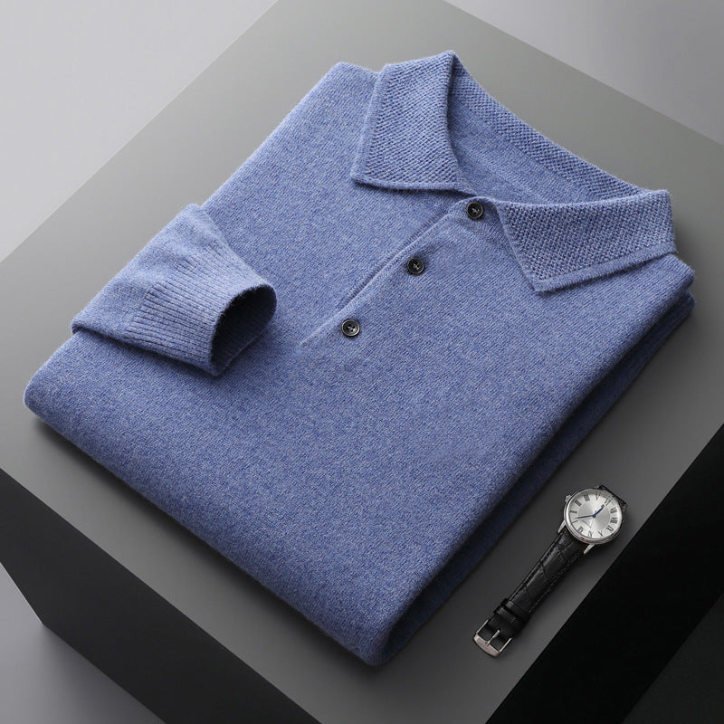 Men's Long Sleeve Polo Shirt Solid