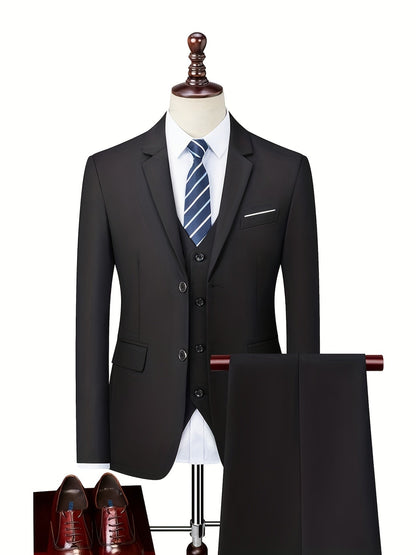 Men's Single Breasted Suit Notch Lapel