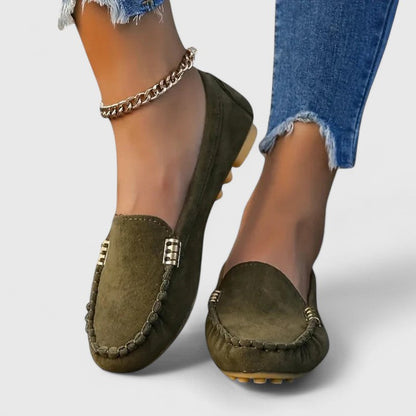 Luxurious Suede Slip On Flat Women's Loafers Shoes