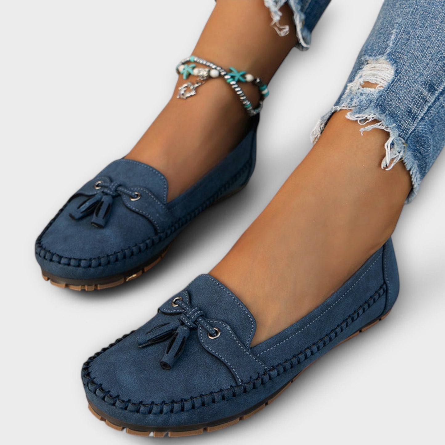 Comfortable Womens Summer Flat Tassel Loafers - VibreMode