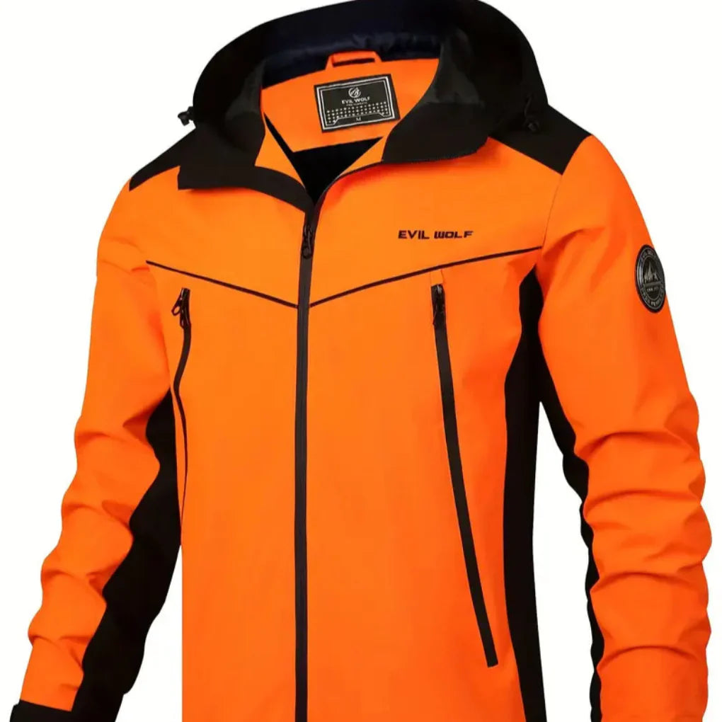Water Repellent Outdoor Jacket Reflective Design - VibreMode
