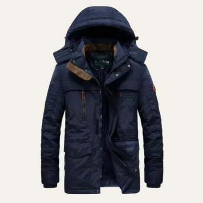 Men's Waterproof Parka Jacket Multiple Pockets