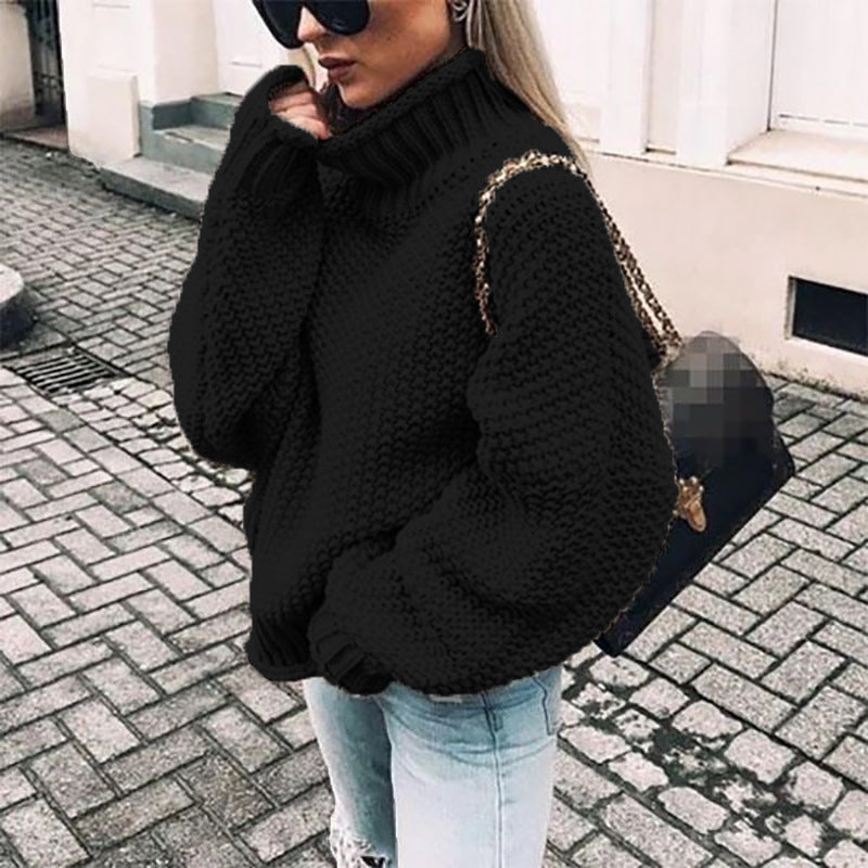 Women's Chunky Knit Turtleneck Sweater