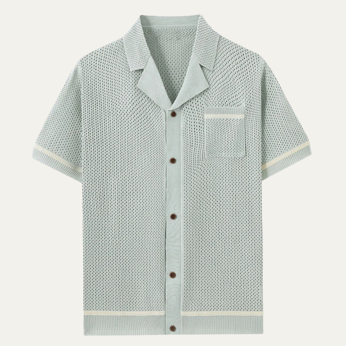 Men's Breathable Knitted Polo Shirt