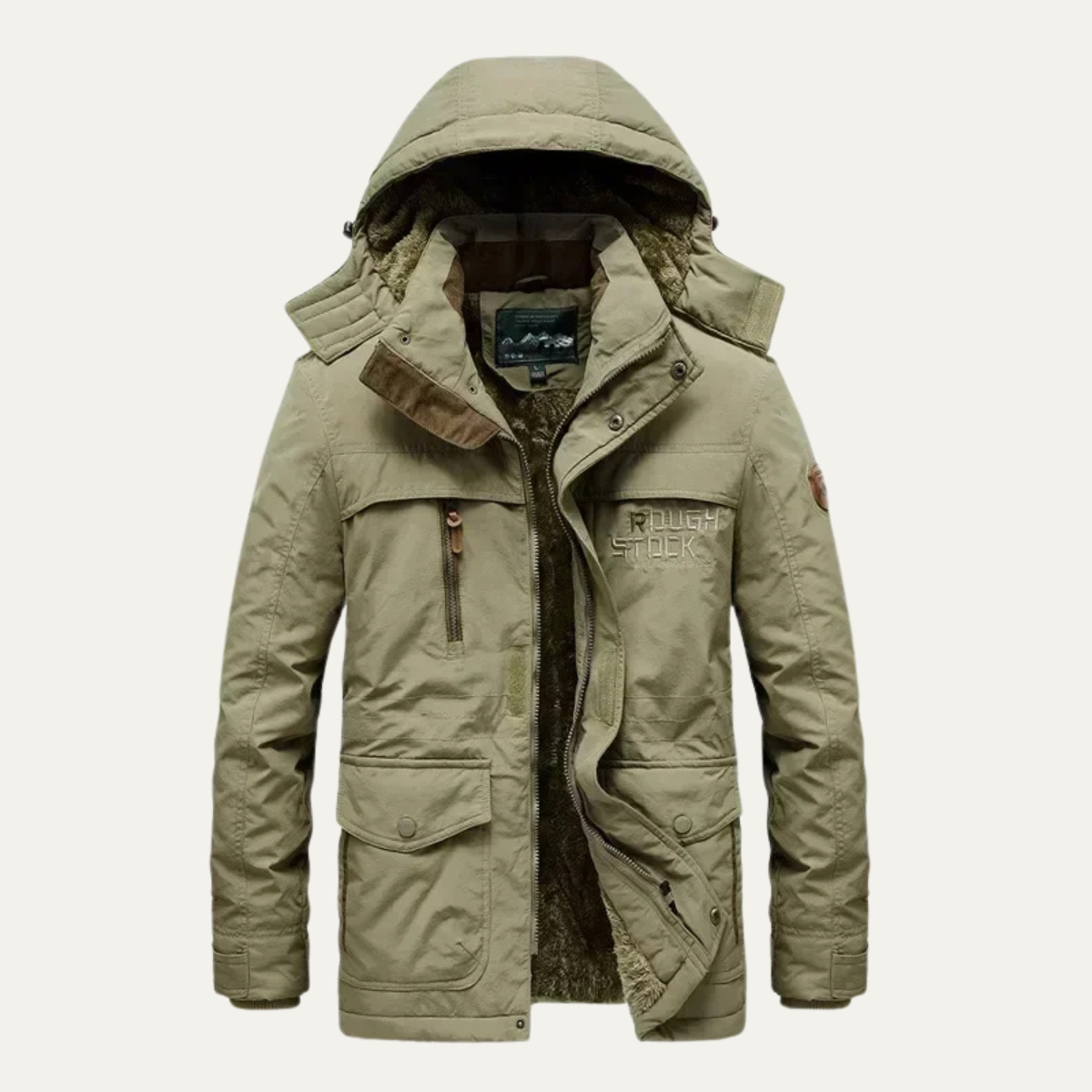Men's Waterproof Parka Jacket Multiple Pockets