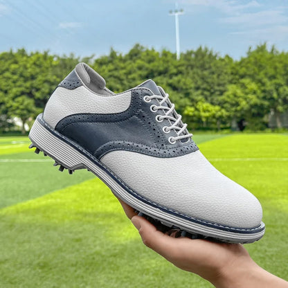 Classic Golf Shoes Leather Brown