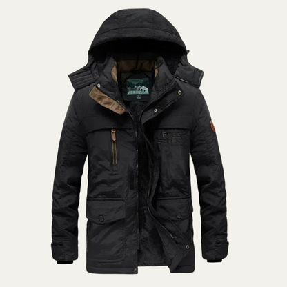 Men's Waterproof Parka Jacket Multiple Pockets
