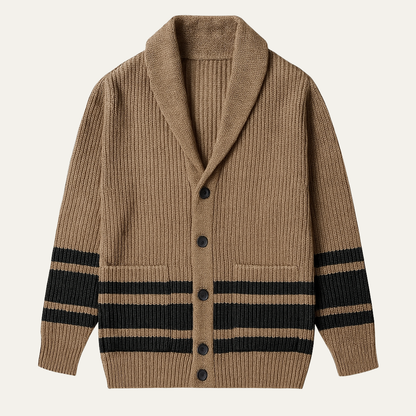 San Marino Men's Thick Knitted Cardigan Warm Lapel - VibreMode