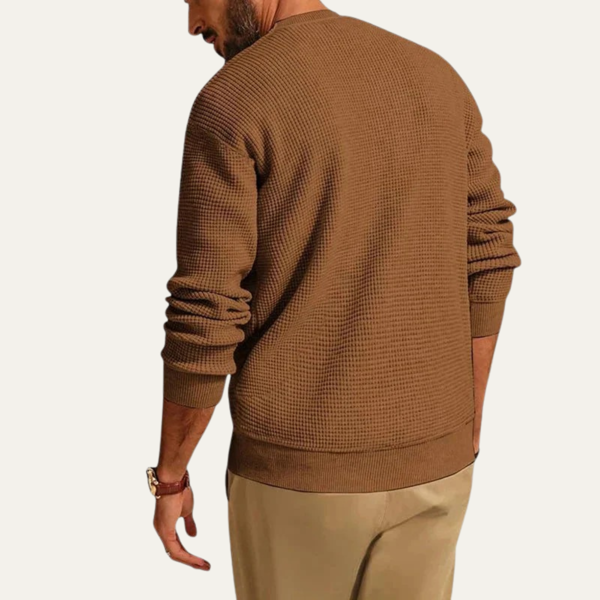 Men's Knit Sweater Casual Crew Neck