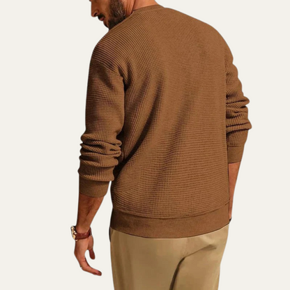 Men's Knit Sweater Casual Crew Neck