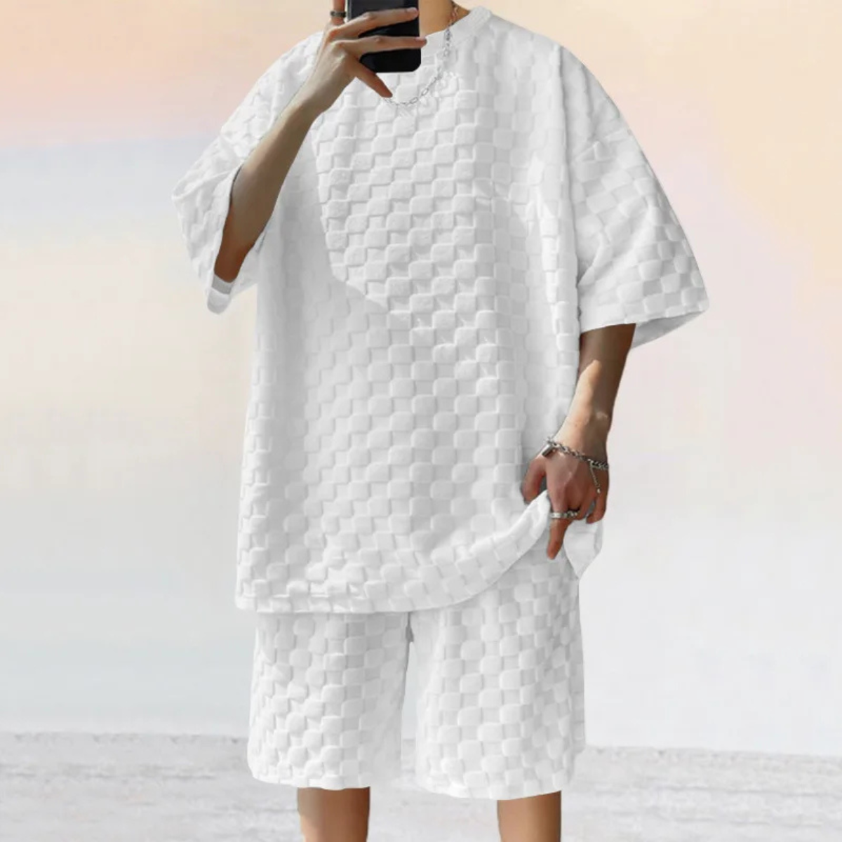Men's Oversized Summer T Shirt And Shorts Set