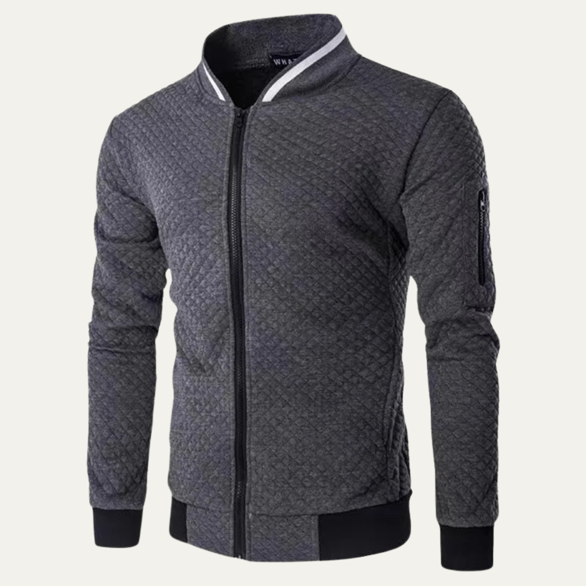 Men's Lightweight Diamond Quilted Bomber Jacket