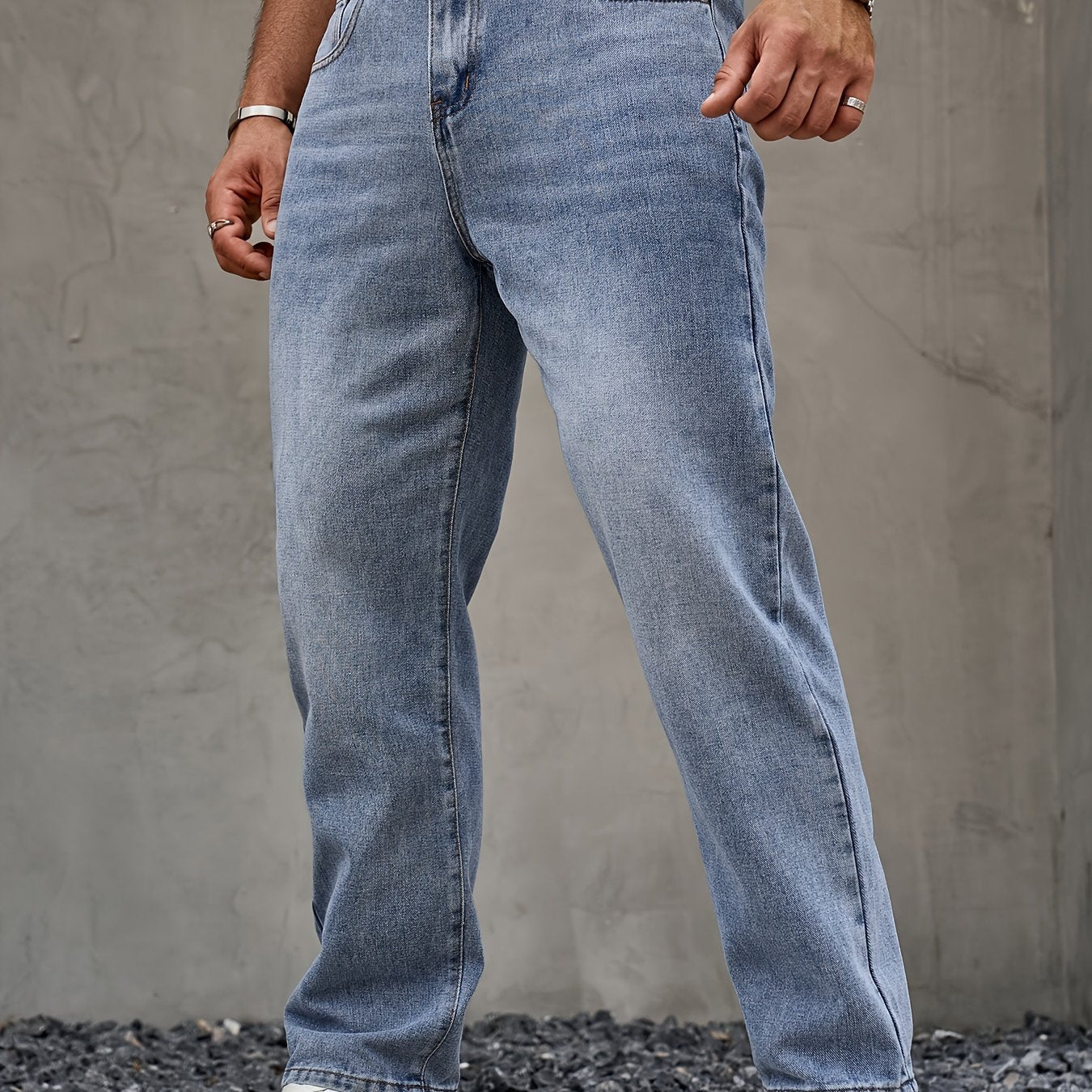 Straight Leg Denim Pants - VibreMode