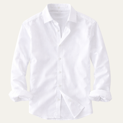 Men's Linen Casual Button Up Shirt Italian Style - VibreMode