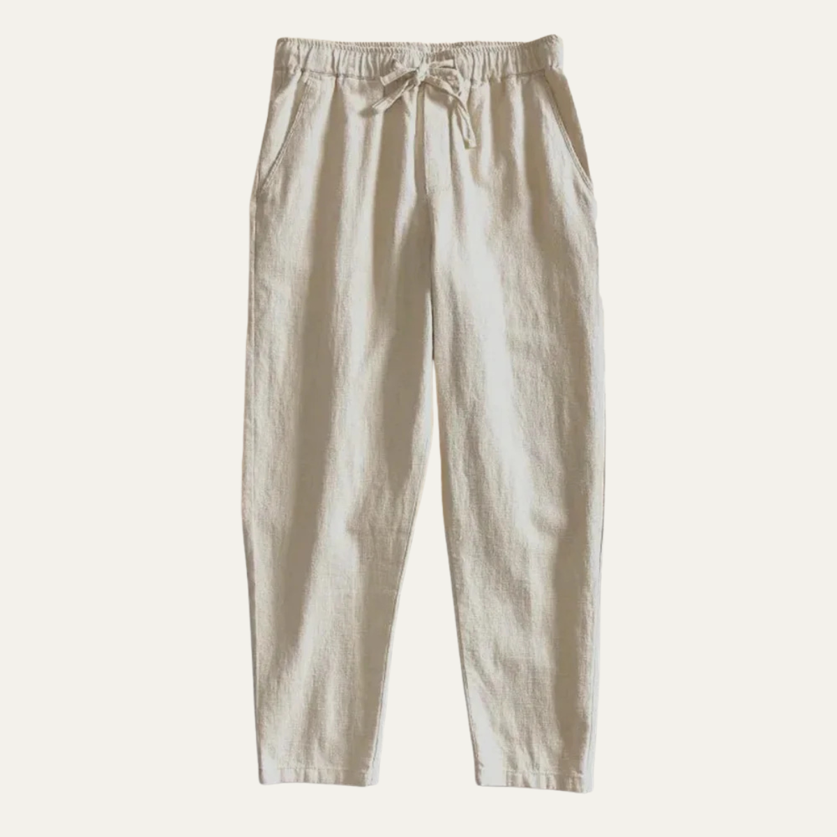 Men's Linen Jogger Pants Elastic Waist Lightweight - VibreMode