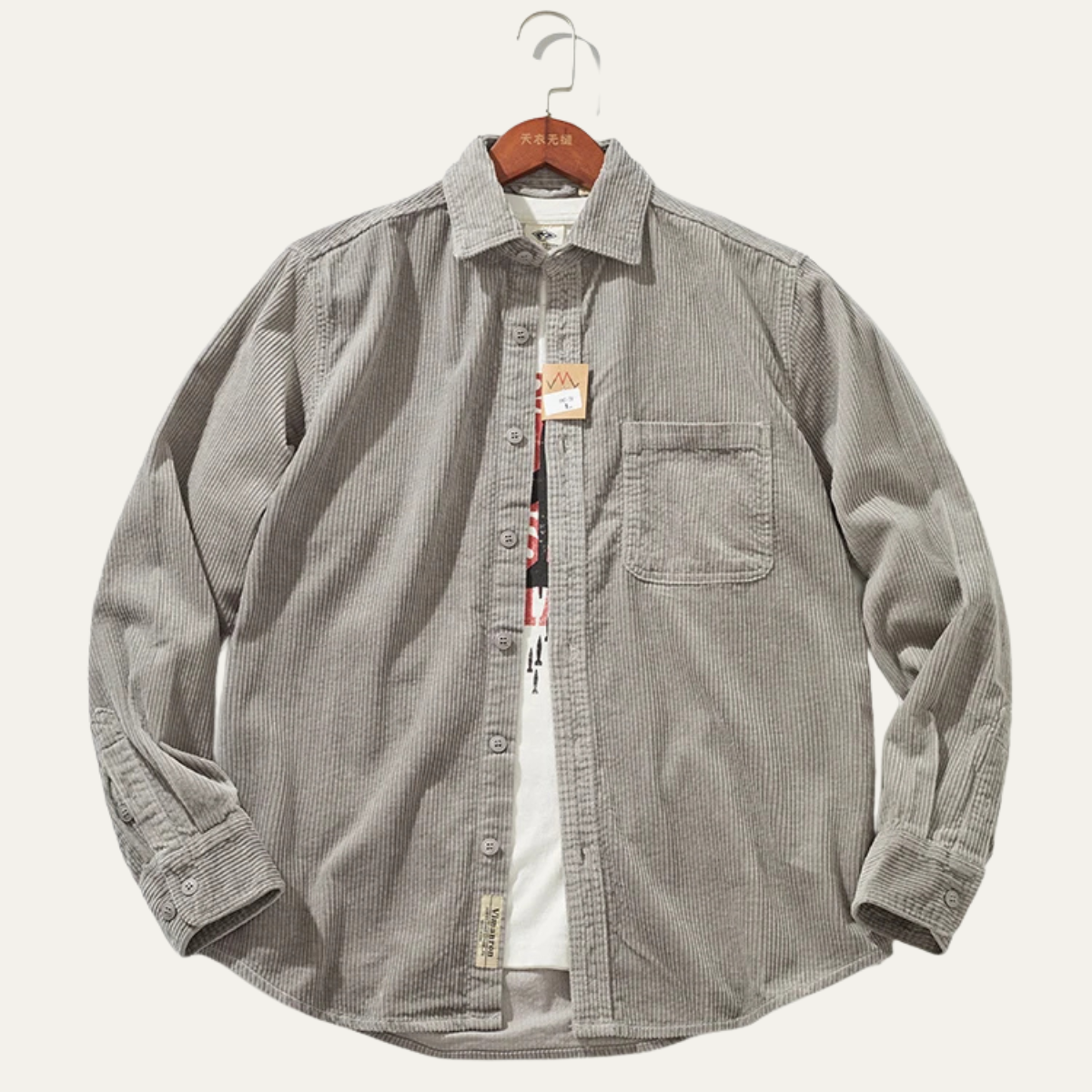 Vicenza Men's Corduroy Shirt Jacket Thick Retro