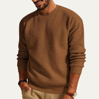 Men's Knit Sweater Casual Crew Neck
