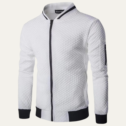 Men's Lightweight Diamond Quilted Bomber Jacket