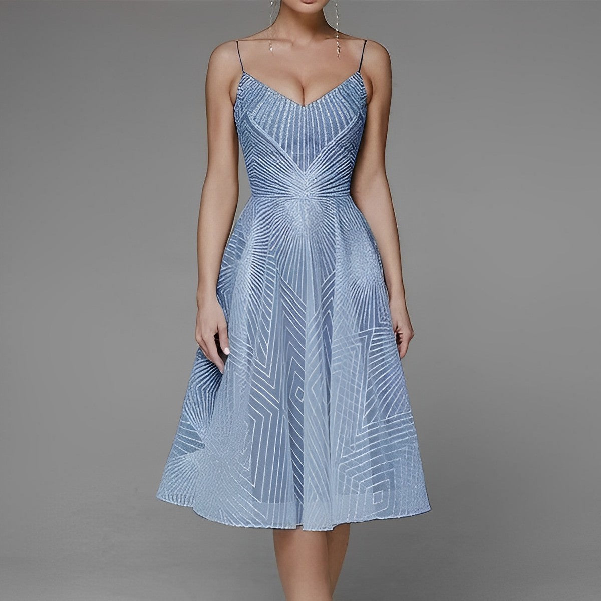 Women's Evening Dress Symmetry Line