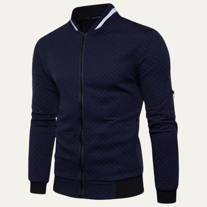 Men's Lightweight Diamond Quilted Bomber Jacket