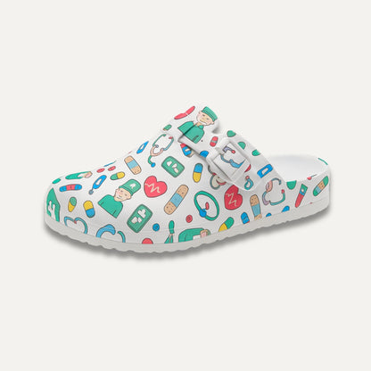 Comfortable Women's Slip On Nurse Clogs Lightweight Work Shoes