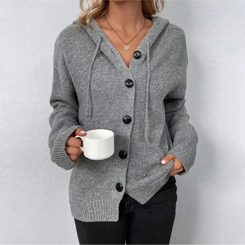 Women's Relaxed Fit Cardigan Soft Knit Beige