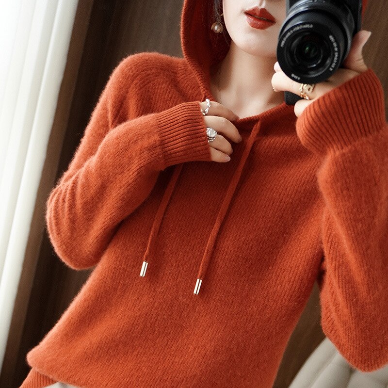 Women's Knit Hoodie Comfortable