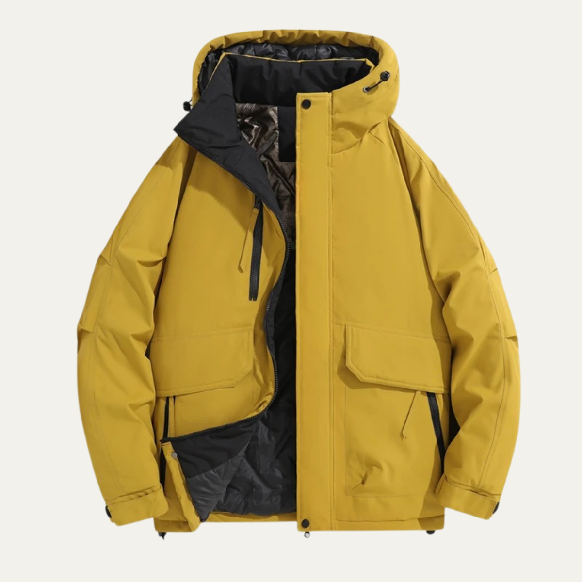 Urbino Men's Waterproof Hooded Jacket Thickened Casual