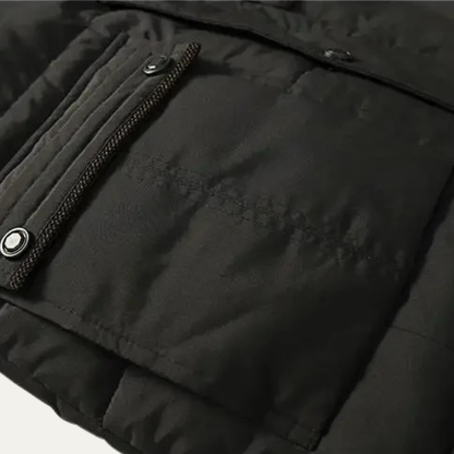 Men's Hooded Parka Jacket Fur Collar