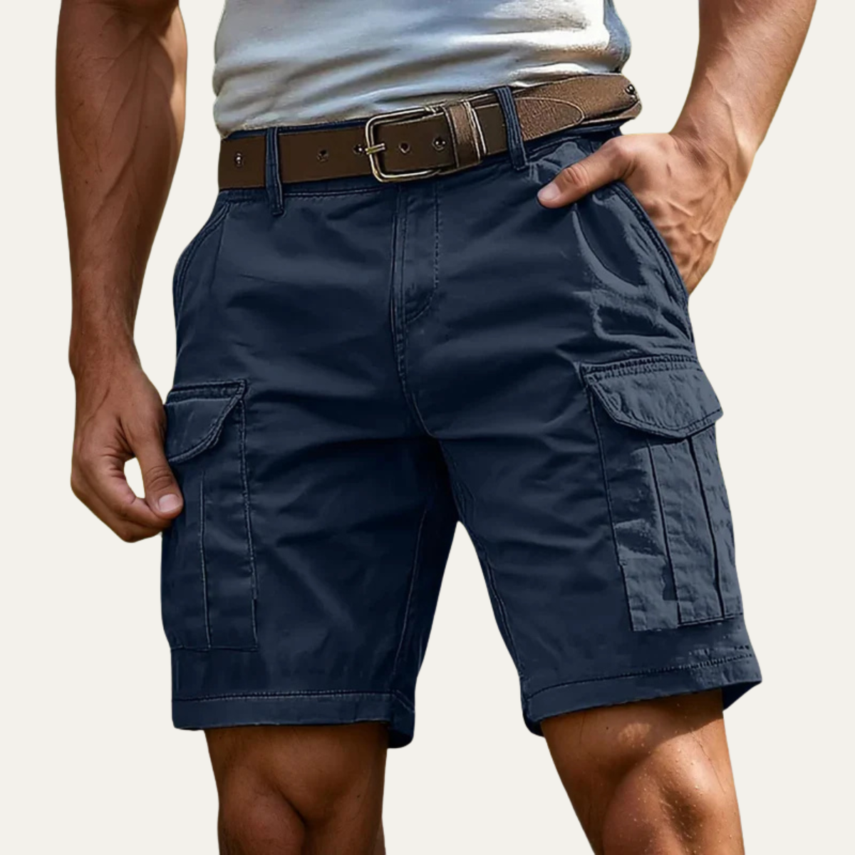 Men's Casual Summer Shorts Cotton With Pockets