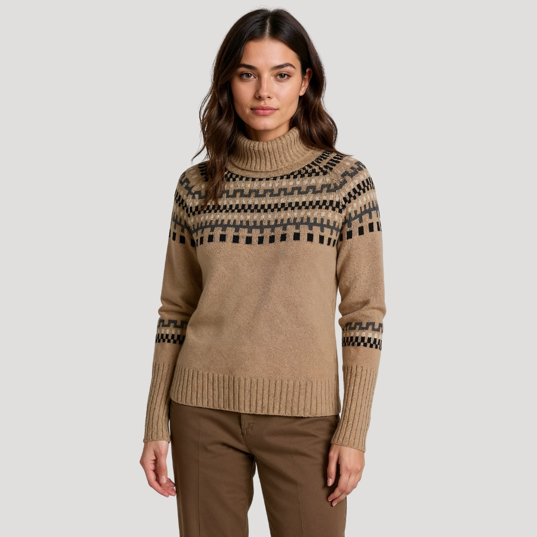 Fashionable Floral Crew Neck Women's Sweater - VibreMode