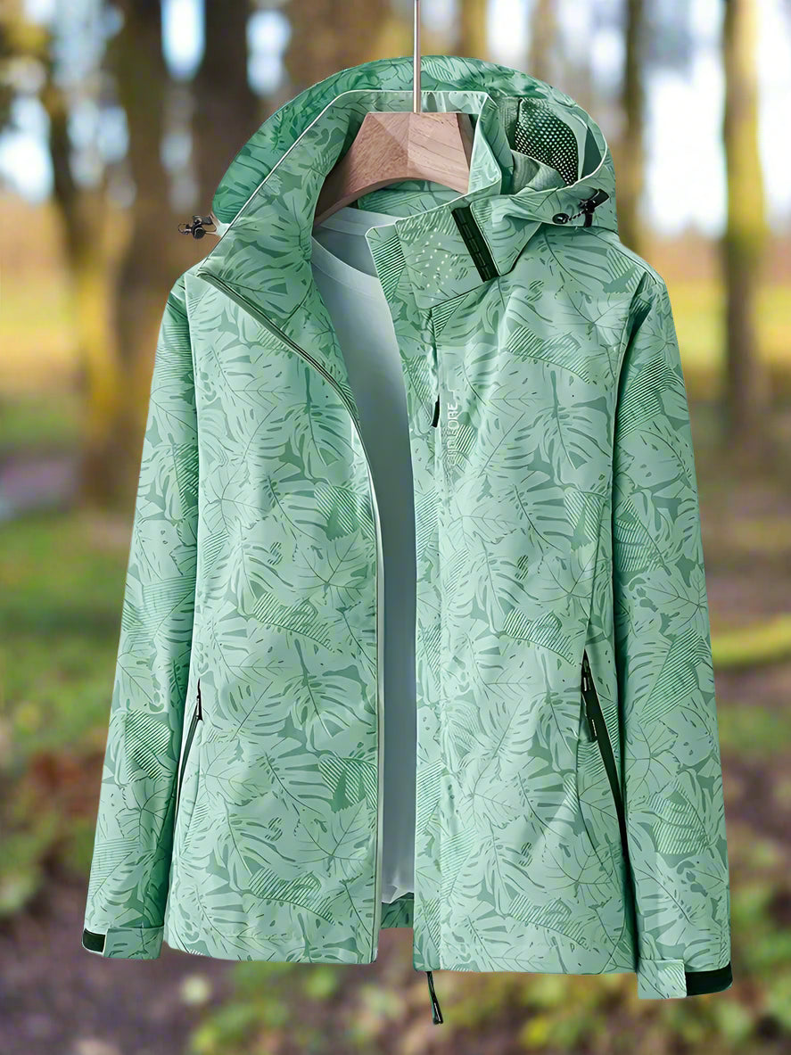 Women's Printed Zip Front Jacket - VibreMode