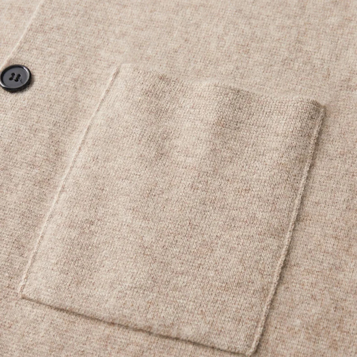 Men's Merino Wool Cardigan Soft Knit Grey