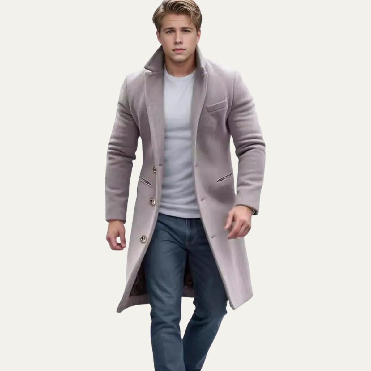 Men's Wool Blend Overcoat