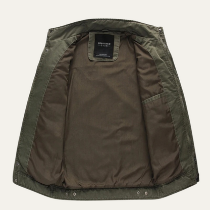 Men's Cotton Cargo Jacket With Pockets