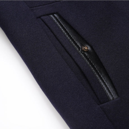 Men's Classic Wool Winter Coat Quilted Lining
