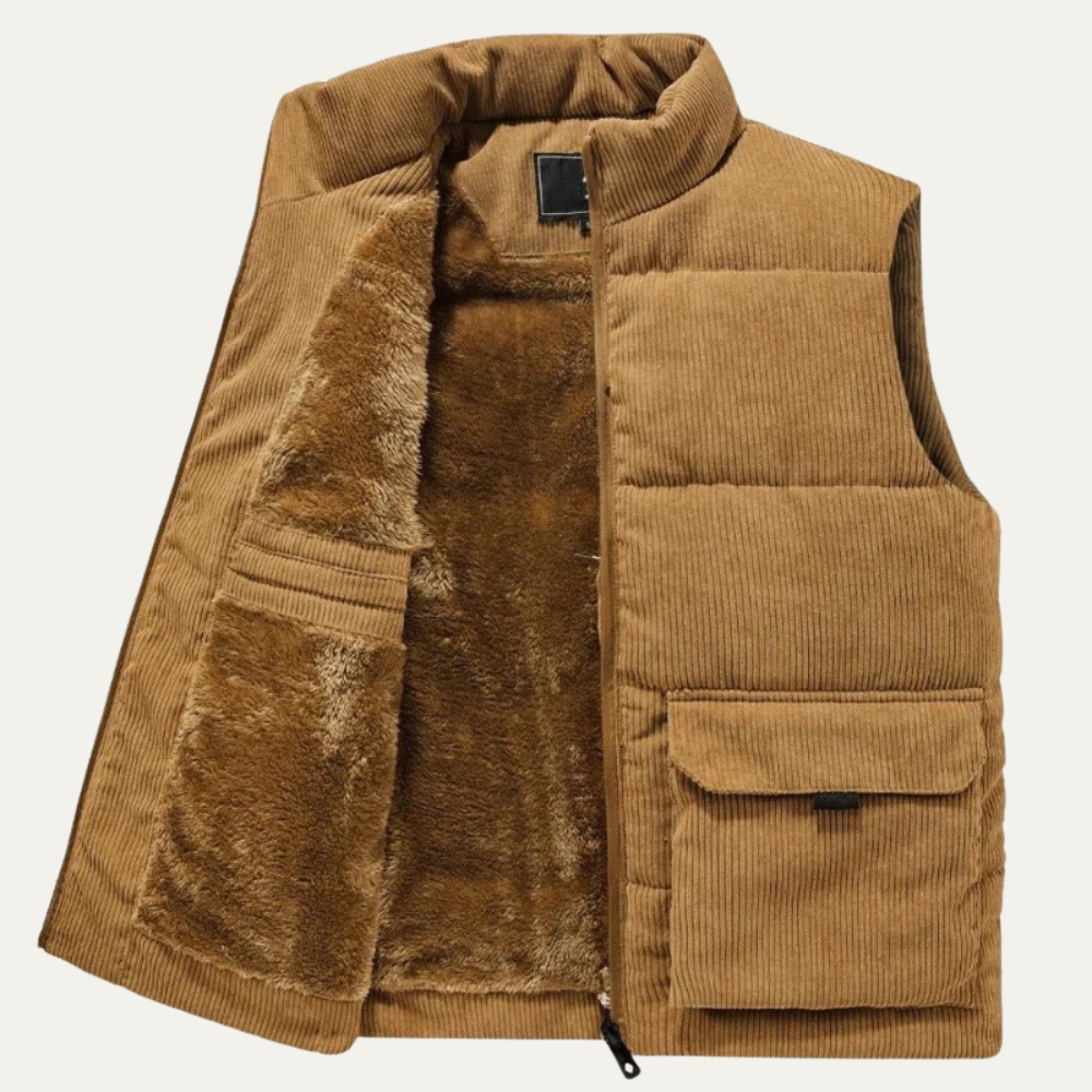 Mens Corduroy Quilted Gilet Lightweight