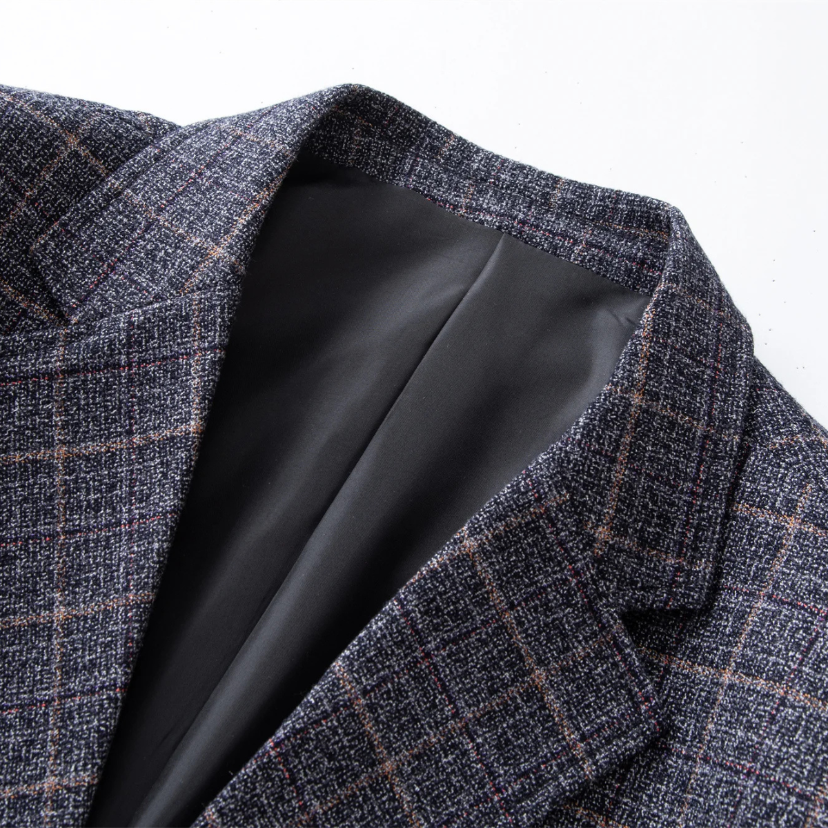 Men's Plaid Jacket Business Casual Wool Blend