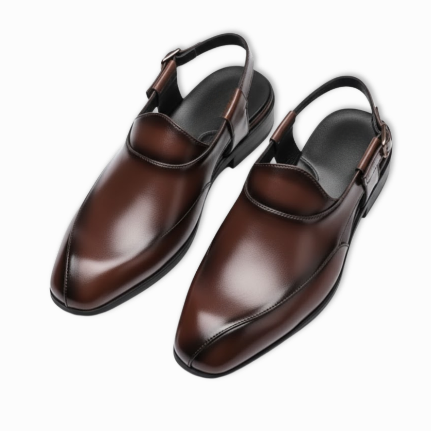 Men's Real Leather Comfortable Flat Sandals - VibreMode