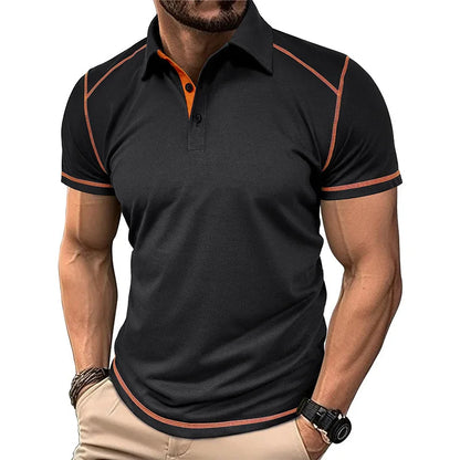 Men's Polo Shirt Color Block Classic Fit
