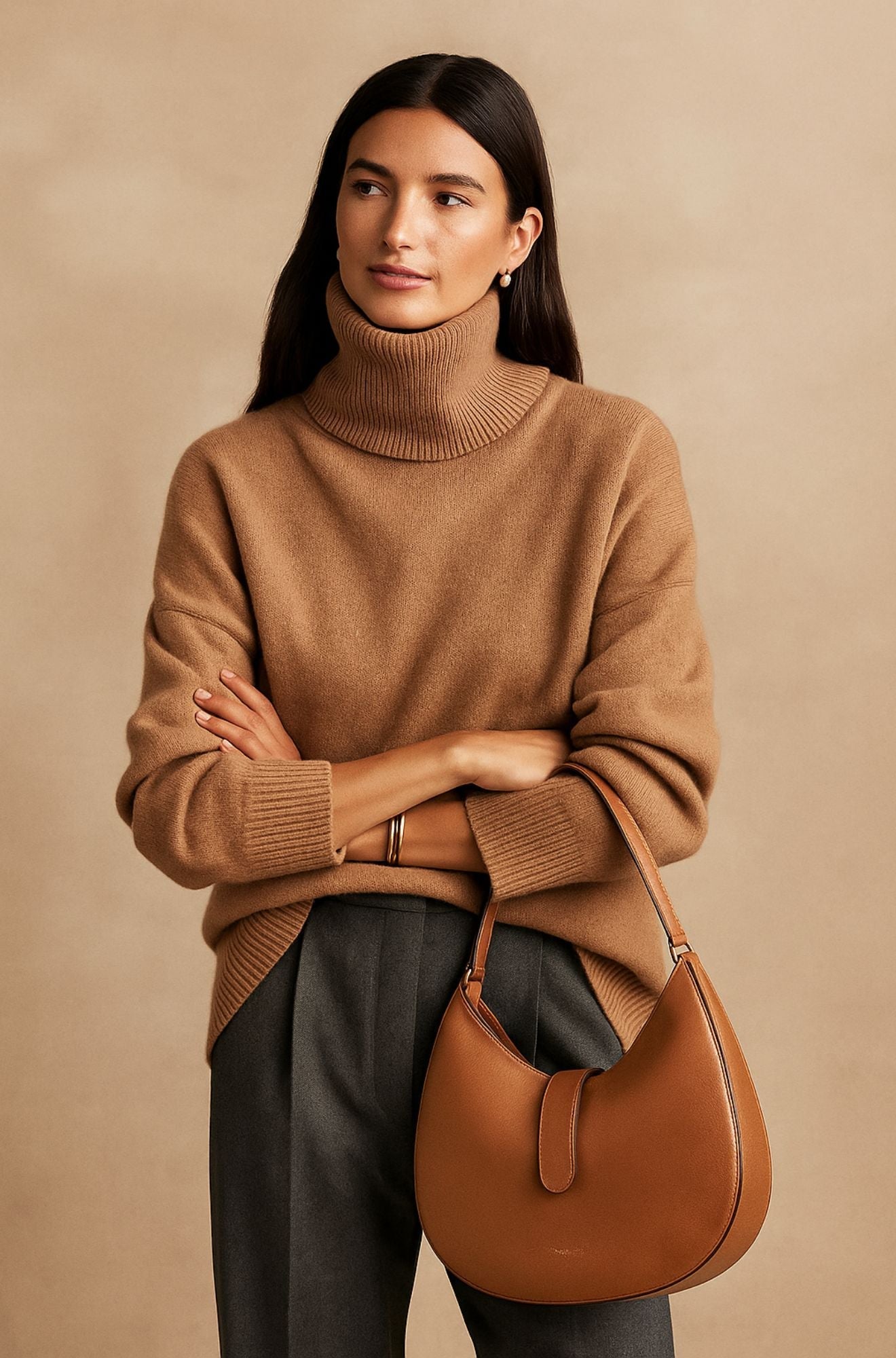 Women's Full-Length Sleeve Ribbed Cuff Sweater