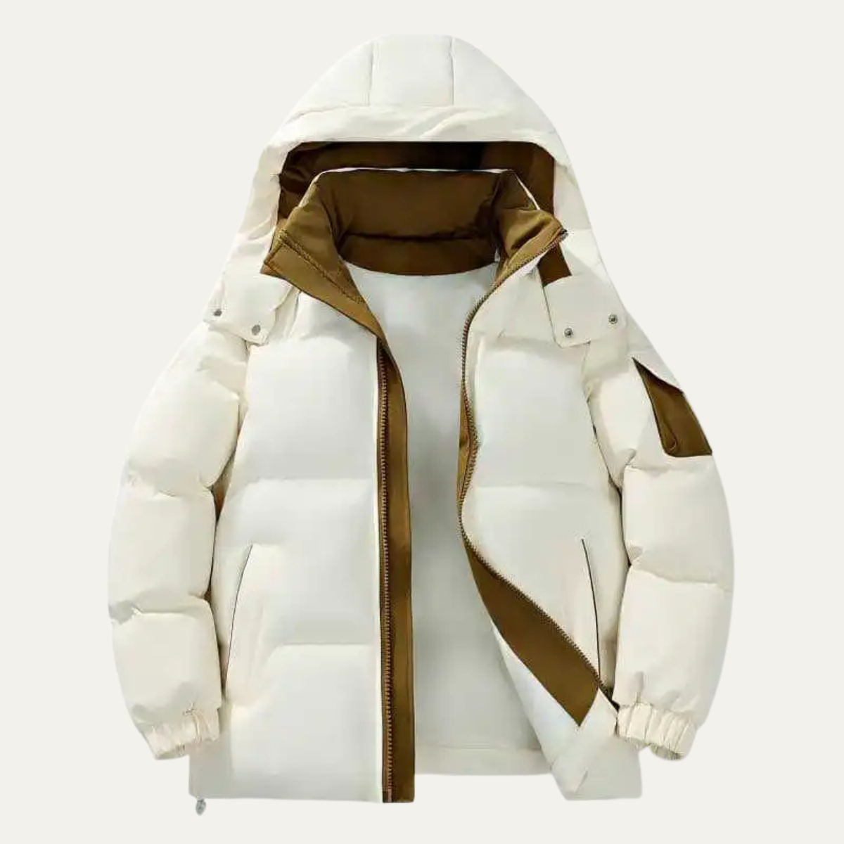 Men's Winter Puffer Snow Jacket Thick Warm Red