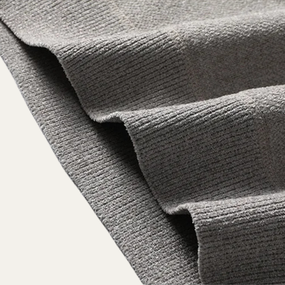 Men's Patchwork Knit Sweater Warm Winter Round Neck