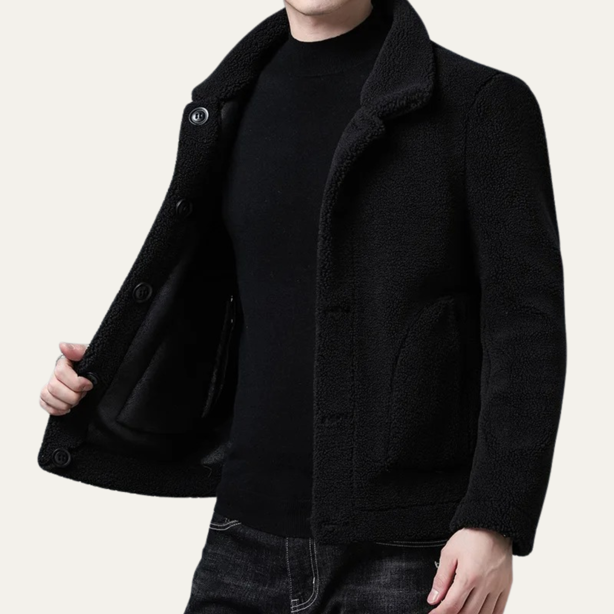 Men's Winter Fleece Jacket Warm With Pockets
