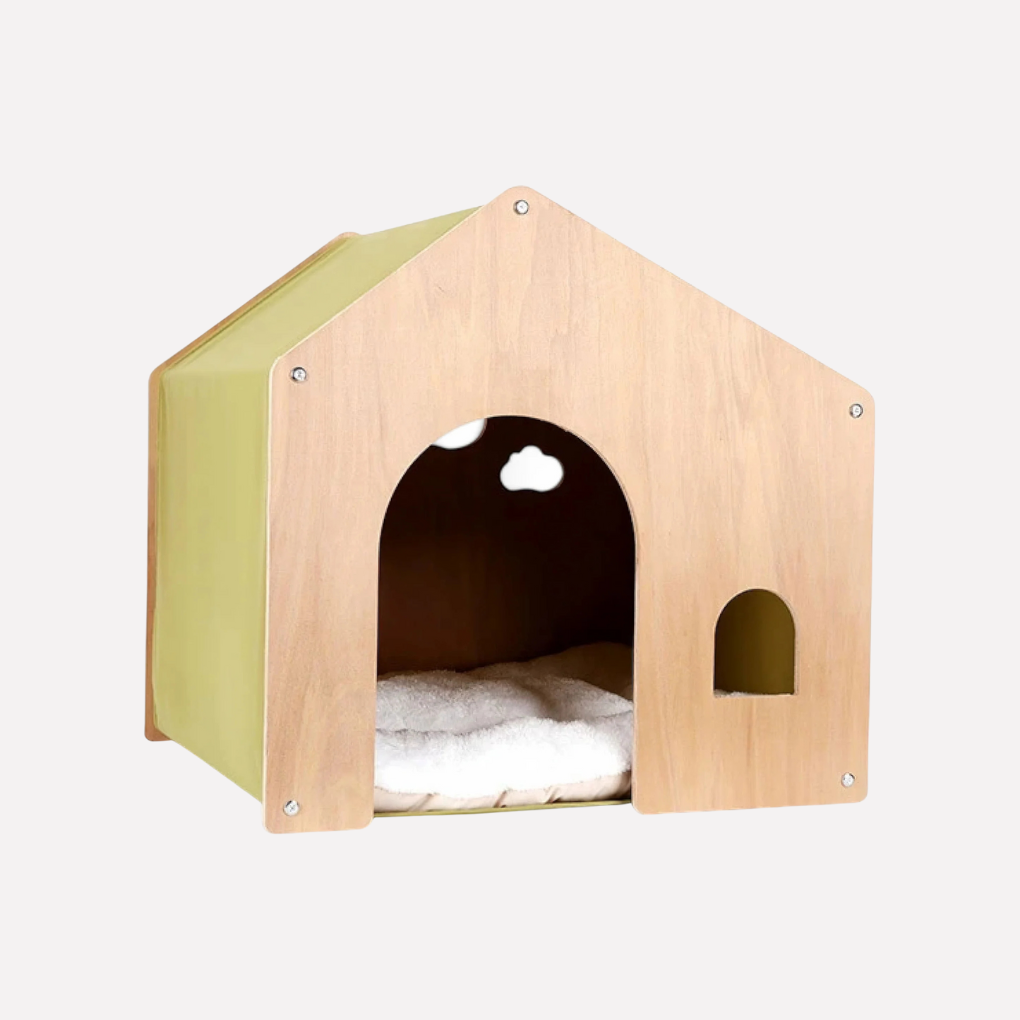 Wooden Cat Bed Cozy Retreat