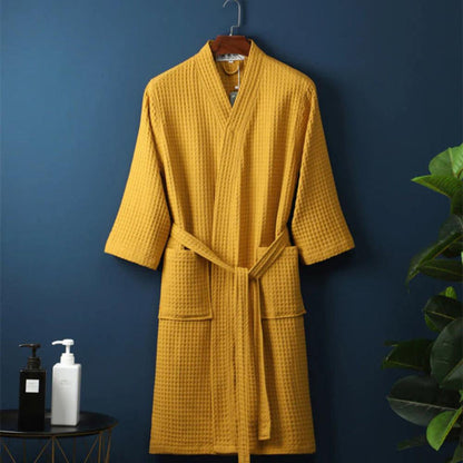 Couple Cotton Terry Bathrobe Lightweight Waffle