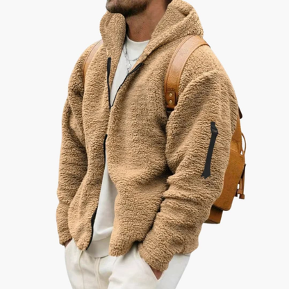Men's Fleece Hooded Full Zip Jacket