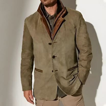 Men's Contrast Collar Jacket