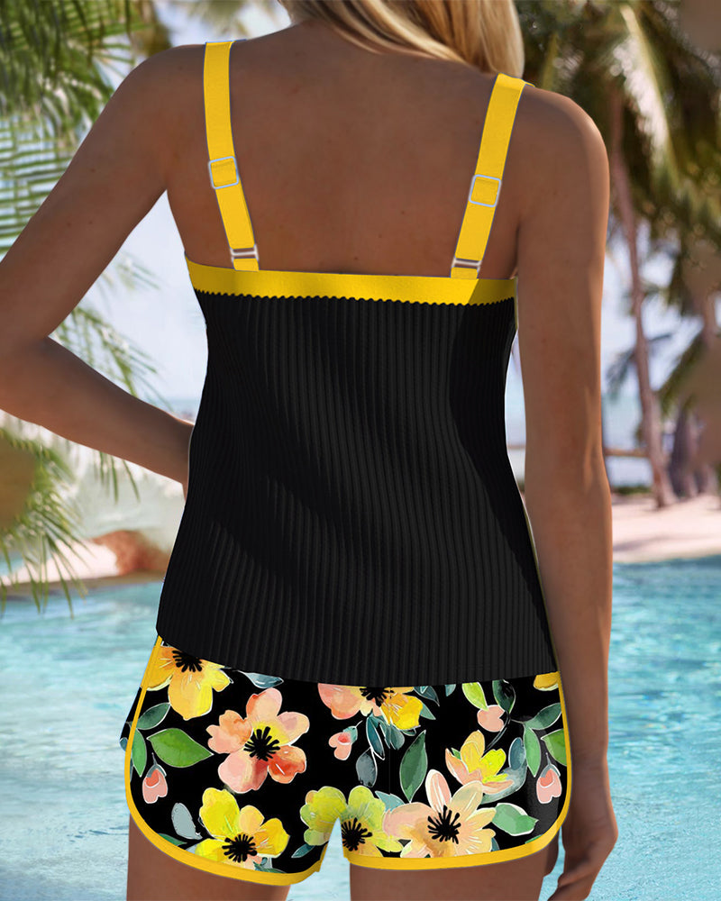 Slimming Women's High Waist Tankini Swimsuit