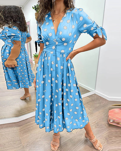 Stylish Dot Pattern Women's Dress